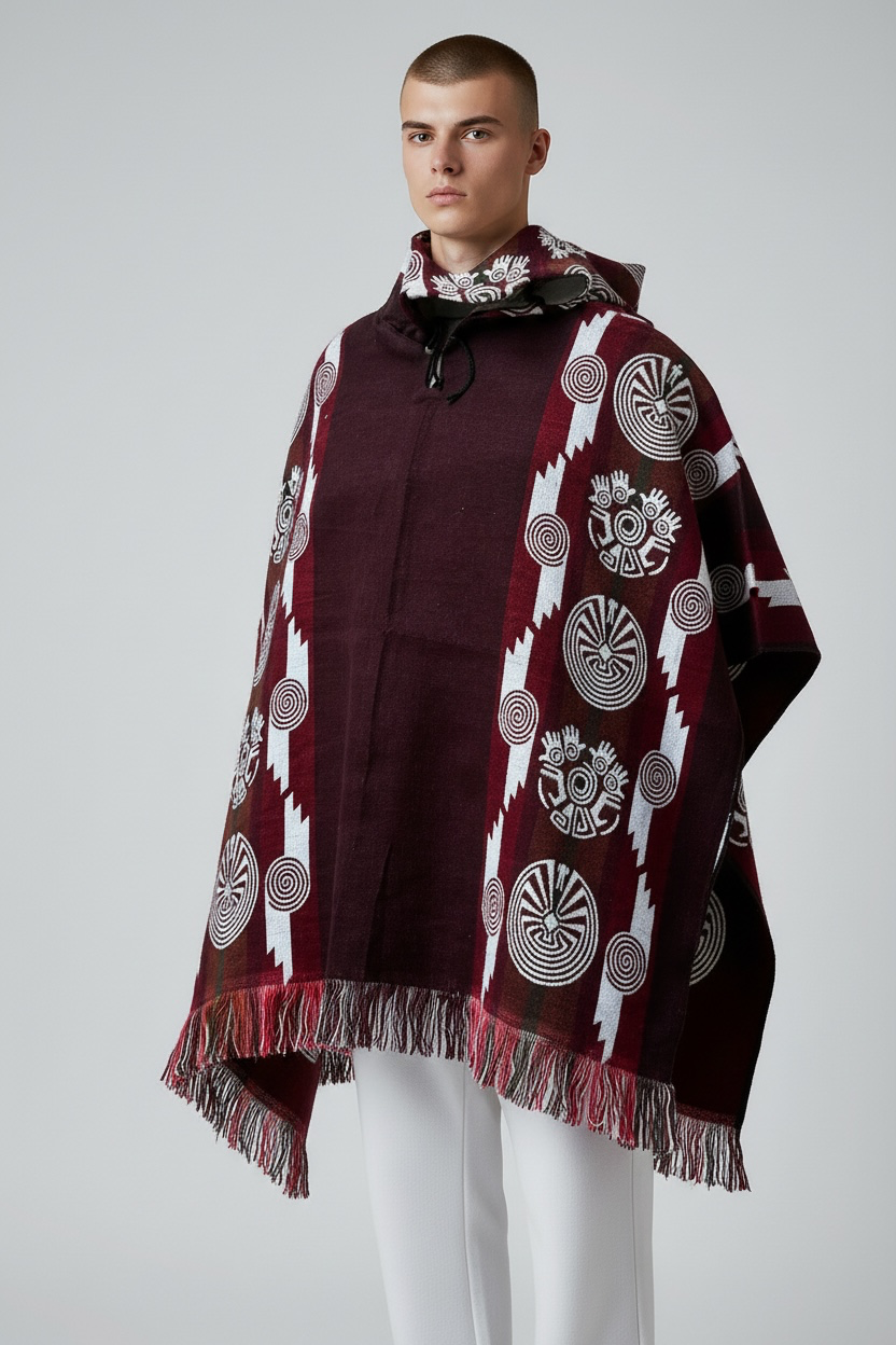 Poncho Andino Geométrico rev