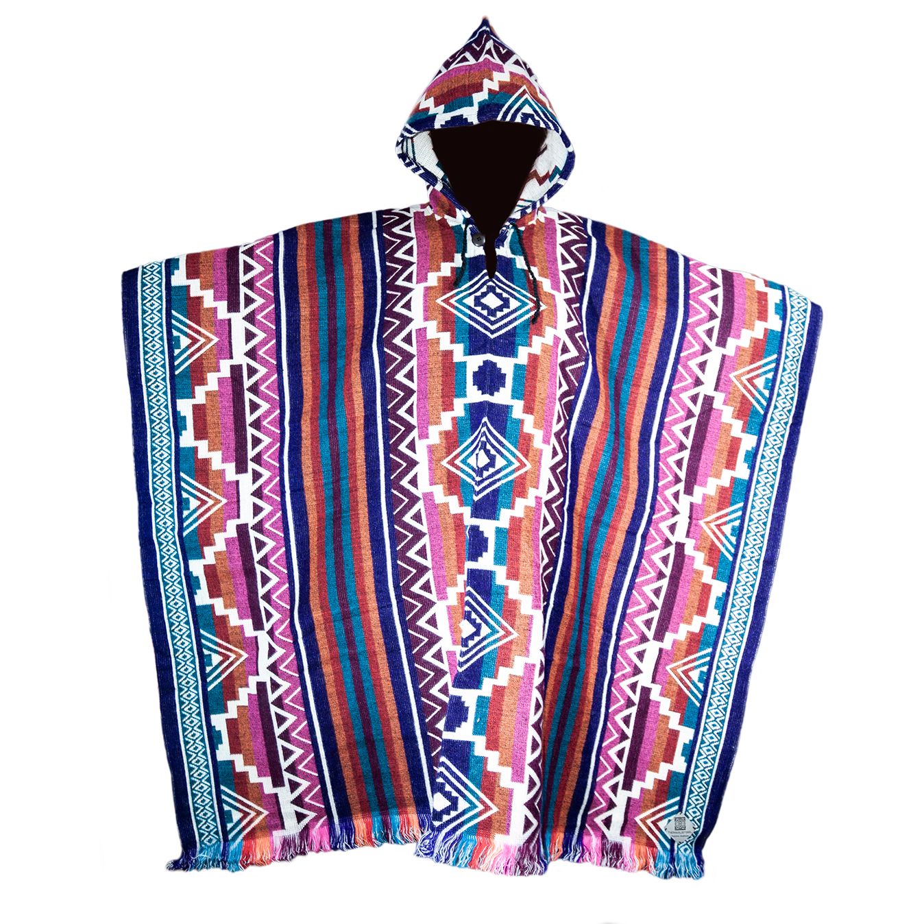 Poncho Andino Geométrico ros - Imagen 3