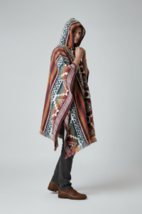 Poncho Andino Geométrico roj