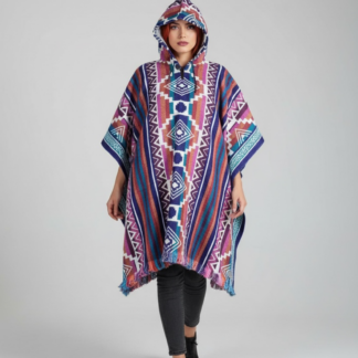 Poncho Andino Geométrico ros