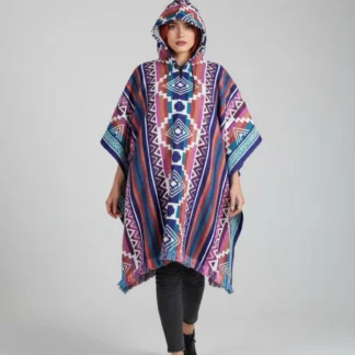 Poncho Andino Geométrico ros