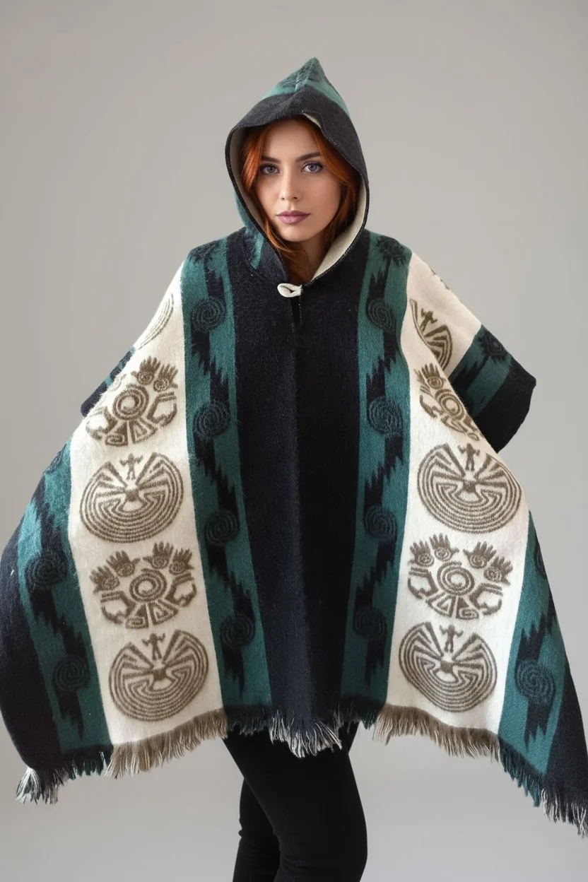 Poncho Andino Reversible ve - Imagen 7