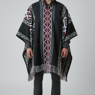 Poncho Andino Geométrico neg
