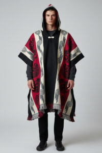 Poncho Andino Rev Rojo