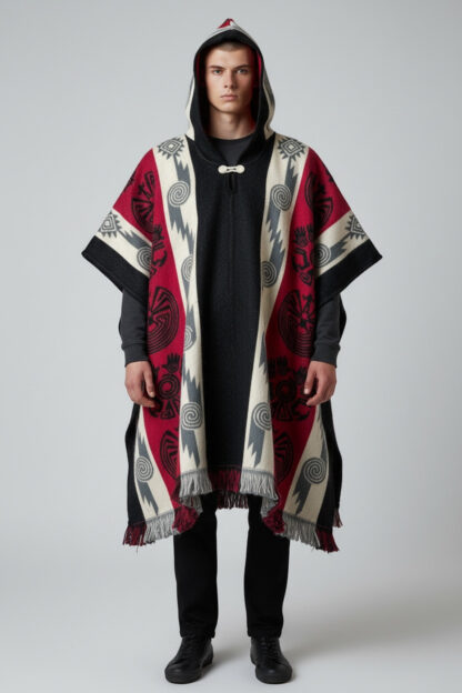 Poncho Andino Rev Rojo