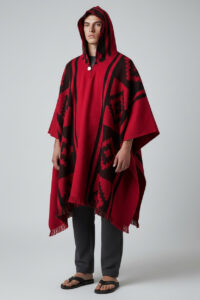 Poncho Andino Cruz Rojo