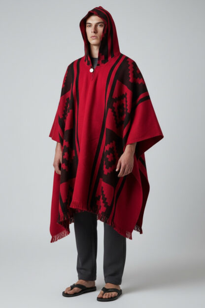 Poncho Andino Cruz Rojo