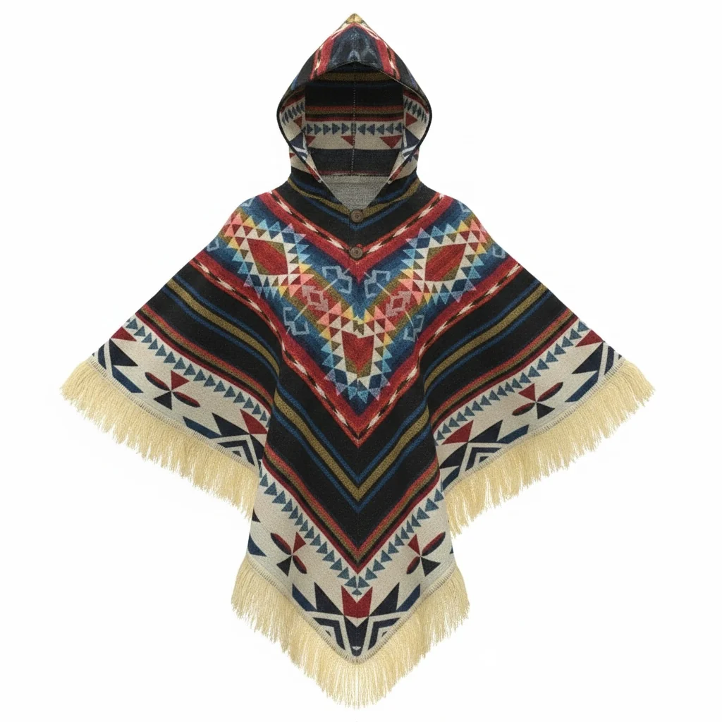 Poncho Andino Geométrico BVB - Imagen 4