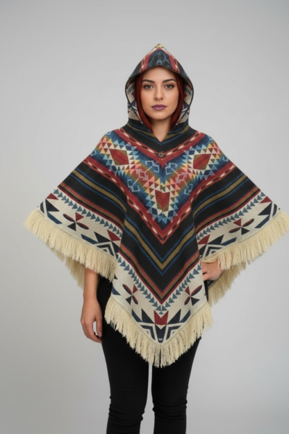 Poncho Andino Geométrico BVB