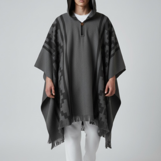 Poncho Andino Cruz Gris