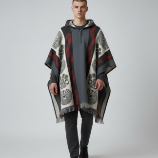 Poncho Andino Rev Gris