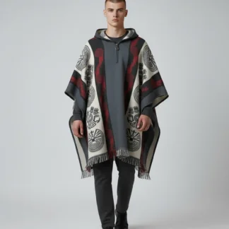 Poncho Andino Rev Gris