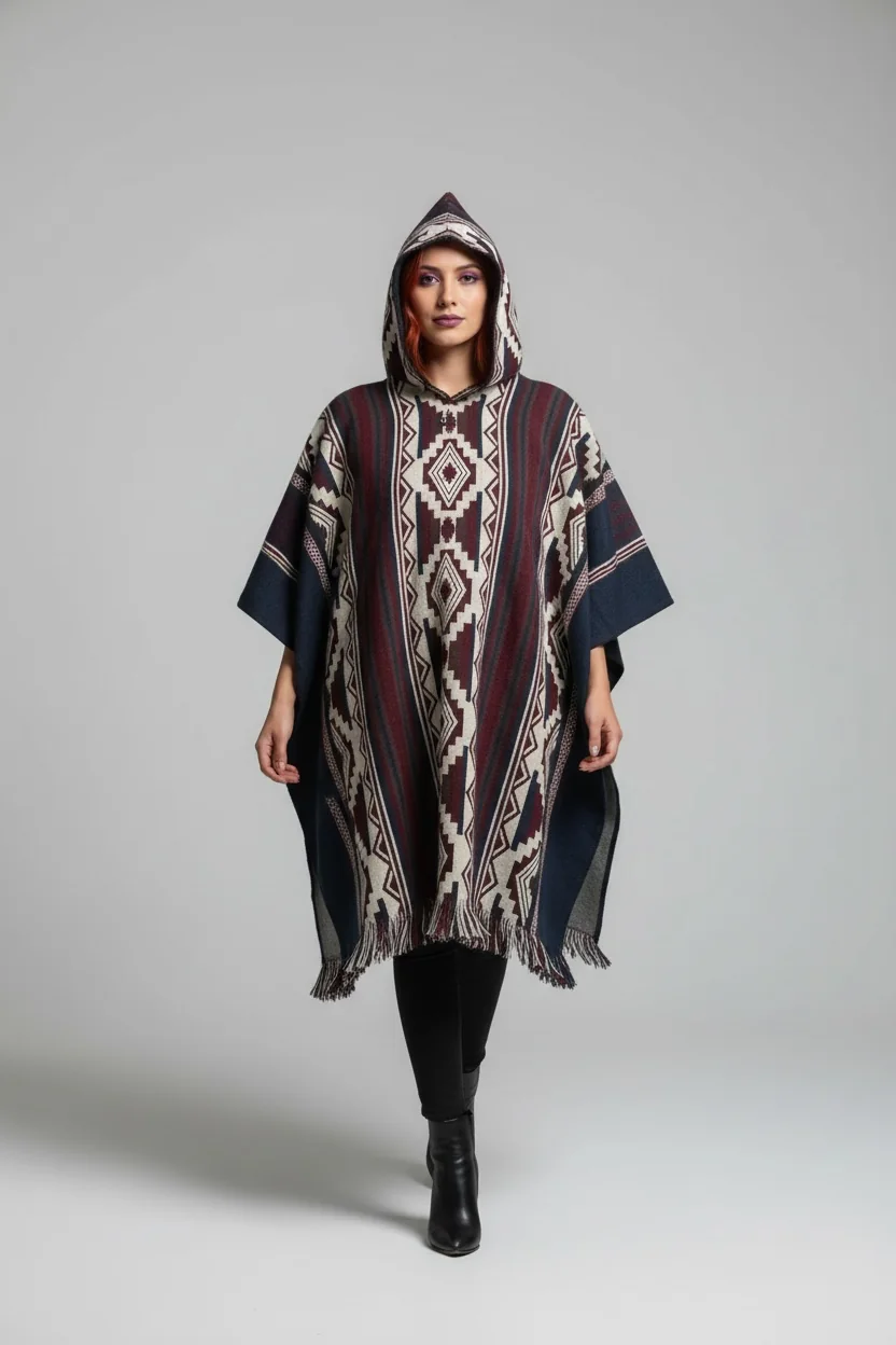 Poncho Andino Geométrico Adv