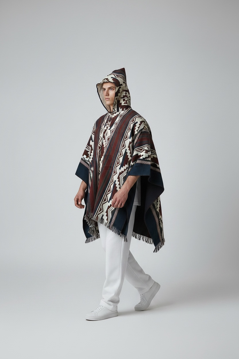 Poncho Andino Geométrico Adv - Imagen 2