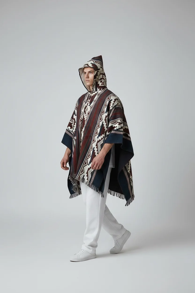 Poncho Andino Geométrico Adv - Imagen 2
