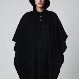 Poncho Andino Coqueado Negro B