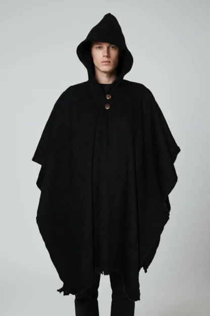 Poncho Andino Coqueado Negro