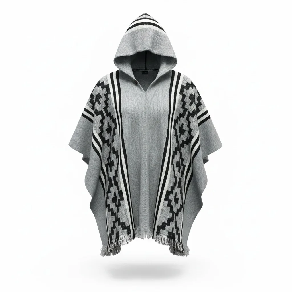 Poncho Andino Cruz Negro Gc - Imagen 7
