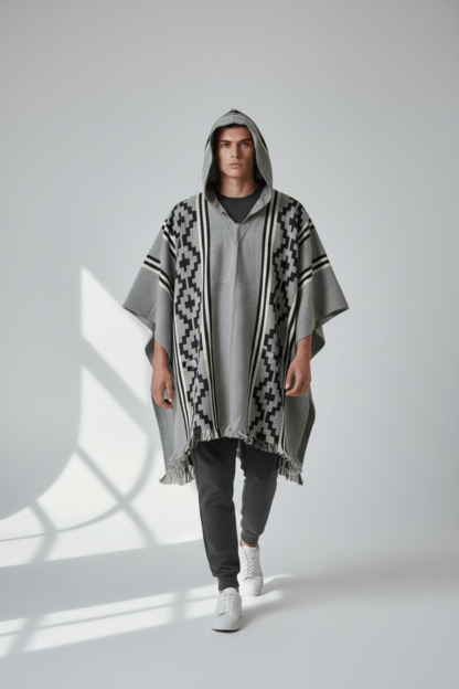 Poncho Andino Cruz Negro Gc