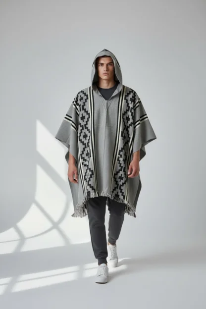 Poncho Andino Cruz Negro Gc