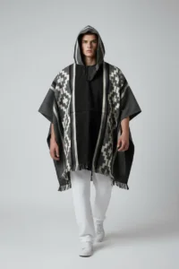 Poncho Andino Cruz Gris o