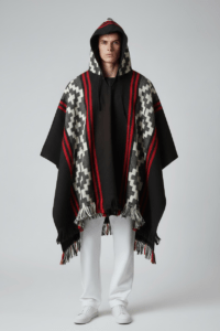 Poncho Andino Cruz Negro b