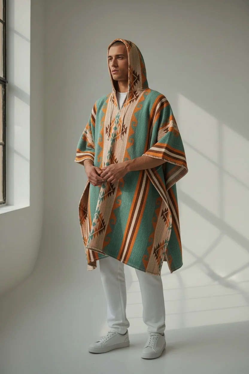 Poncho Tribal impermeable - Imagen 2