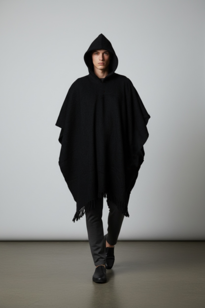 Poncho Andino Coqueado Negro C