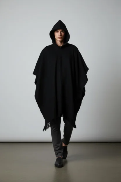 Poncho Andino Coqueado Negro C