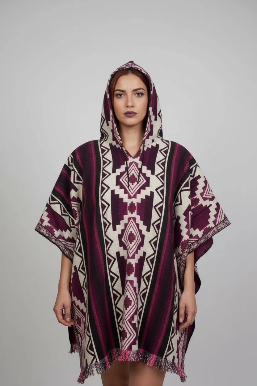 Poncho Andino Geométrico ROSN - Imagen 5