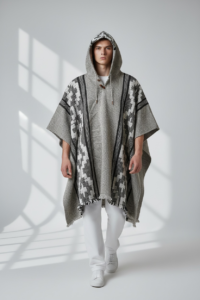 Poncho Andino Lana Oveja tipo cruz - PREMIUM