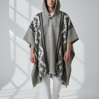 Poncho Andino Lana Oveja tipo cruz - PREMIUM