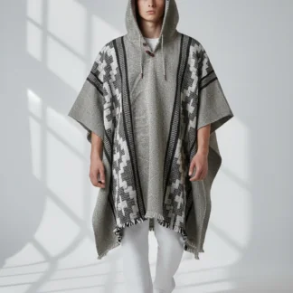 Poncho Andino Lana Oveja tipo cruz - PREMIUM