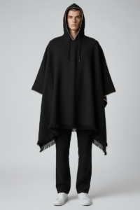 Poncho Andino Coqueado Negro C