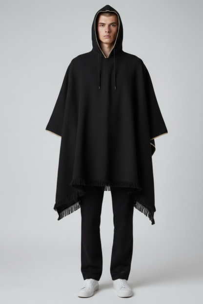 Poncho Andino Coqueado Negro C